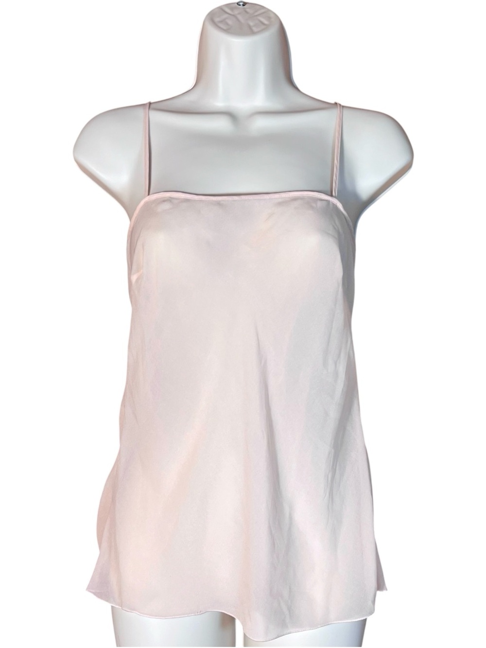 RED Valentino Sheer Camisole Layering Top Slip Strappy Tank Pale Blush Sz 38 2